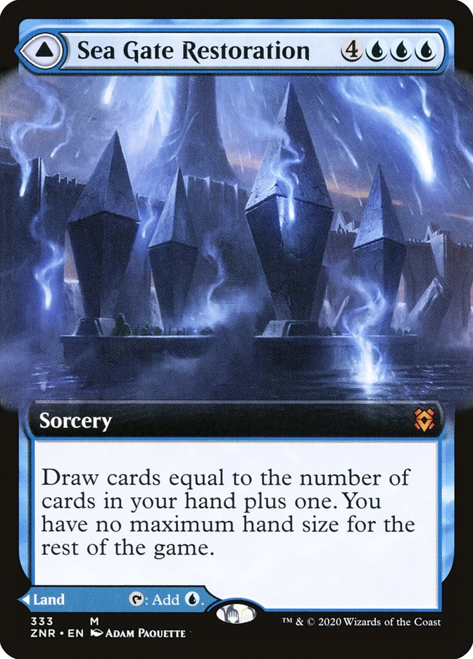 Sea Gate Restoration // Sea Gate, Reborn (Extended Art) [Zendikar Rising] MTG Single Magic: The Gathering | Red Claw Gaming