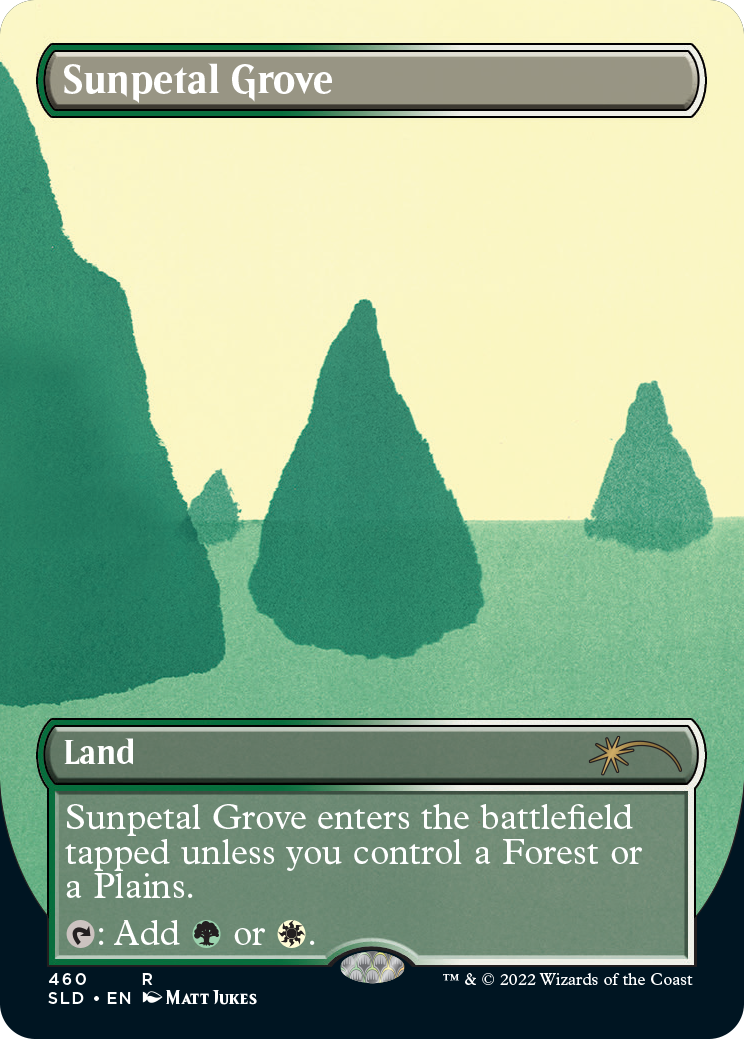 Sunpetal Grove (Borderless) [Secret Lair Drop Series] MTG Single Magic: The Gathering | Red Claw Gaming