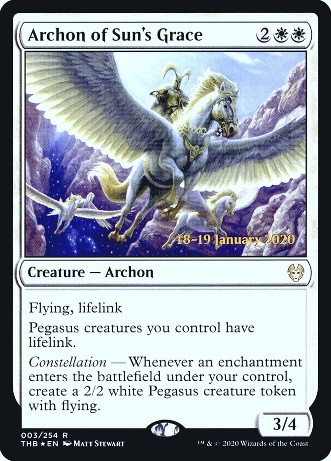Archon of Sun's Grace [Theros Beyond Death Prerelease Promos] MTG Single Magic: The Gathering | Red Claw Gaming