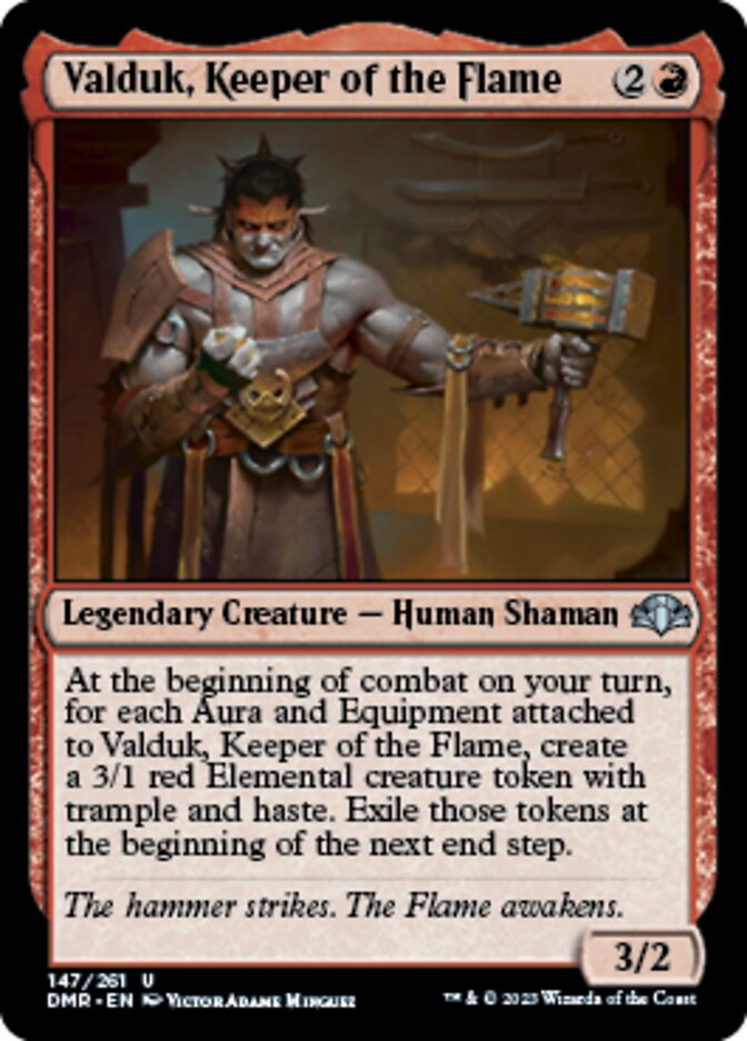 Valduk, Keeper of the Flame [Dominaria Remastered] MTG Single Magic: The Gathering | Red Claw Gaming