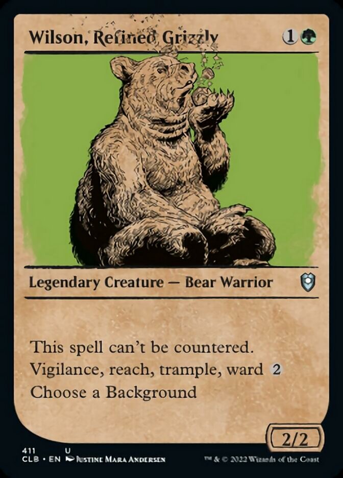 Wilson, Refined Grizzly (Showcase) [Commander Legends: Battle for Baldur's Gate] MTG Single Magic: The Gathering | Red Claw Gaming