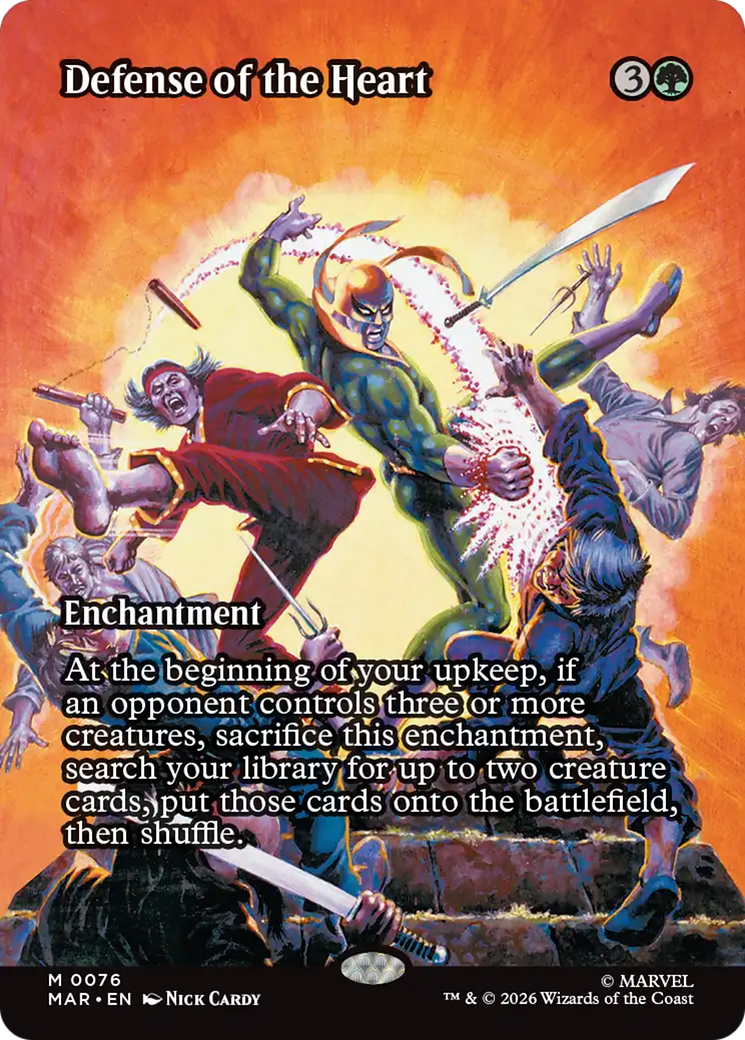 Defense of the Heart (Borderless) [Marvel Universe: Eternal-Legal] | Red Claw Gaming
