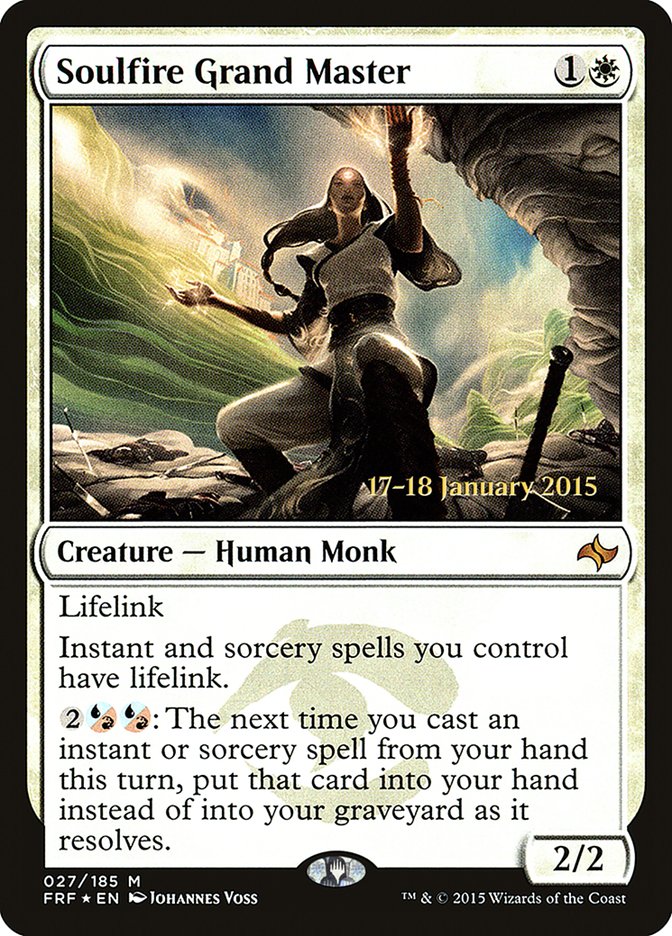 Soulfire Grand Master [Fate Reforged Prerelease Promos] MTG Single Magic: The Gathering | Red Claw Gaming