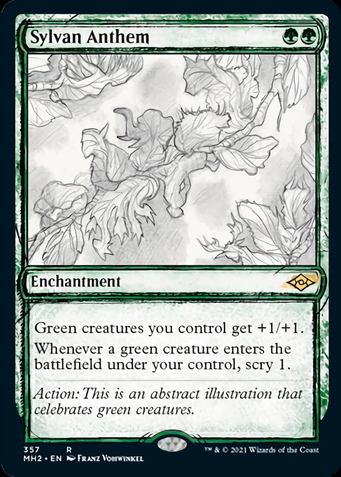 Sylvan Anthem (Sketch) [Modern Horizons 2] MTG Single Magic: The Gathering | Red Claw Gaming