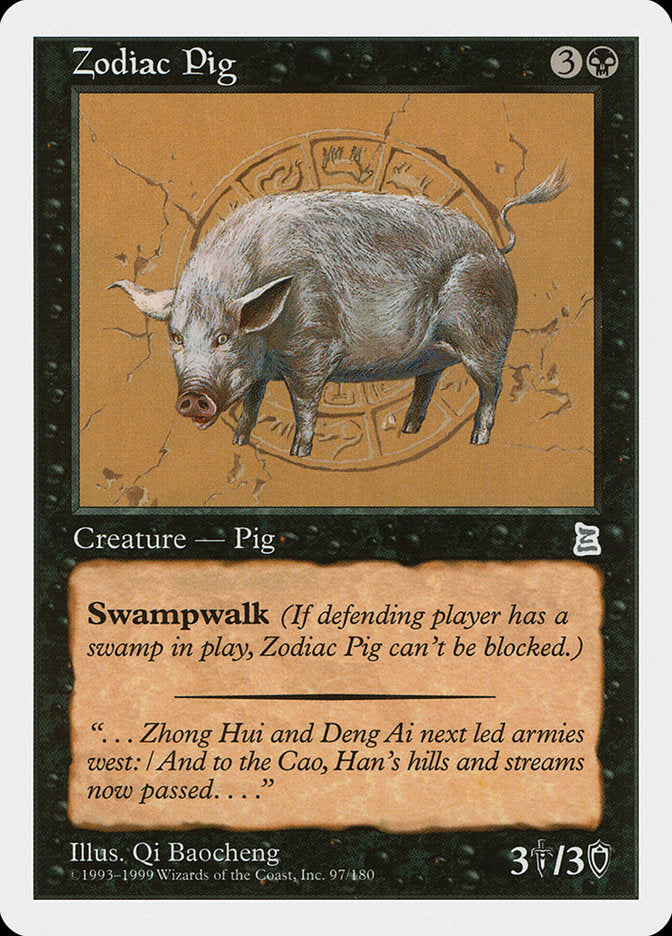 Zodiac Pig [Portal Three Kingdoms] MTG Single Magic: The Gathering | Red Claw Gaming