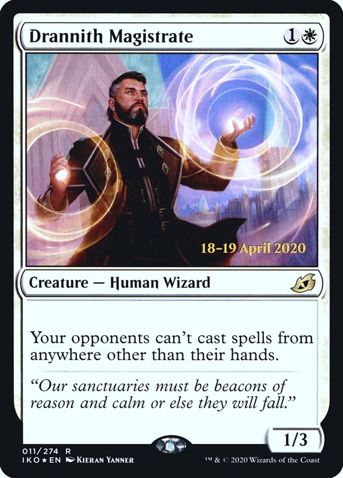 Drannith Magistrate [Ikoria: Lair of Behemoths Prerelease Promos] MTG Single Magic: The Gathering | Red Claw Gaming