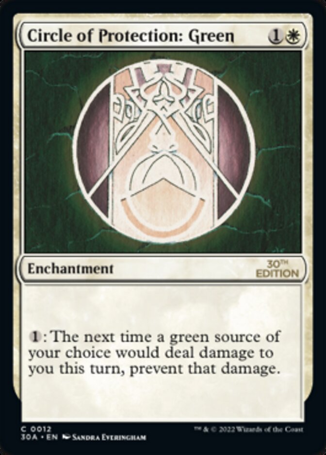 Circle of Protection: Green [30th Anniversary Edition] MTG Single Magic: The Gathering | Red Claw Gaming