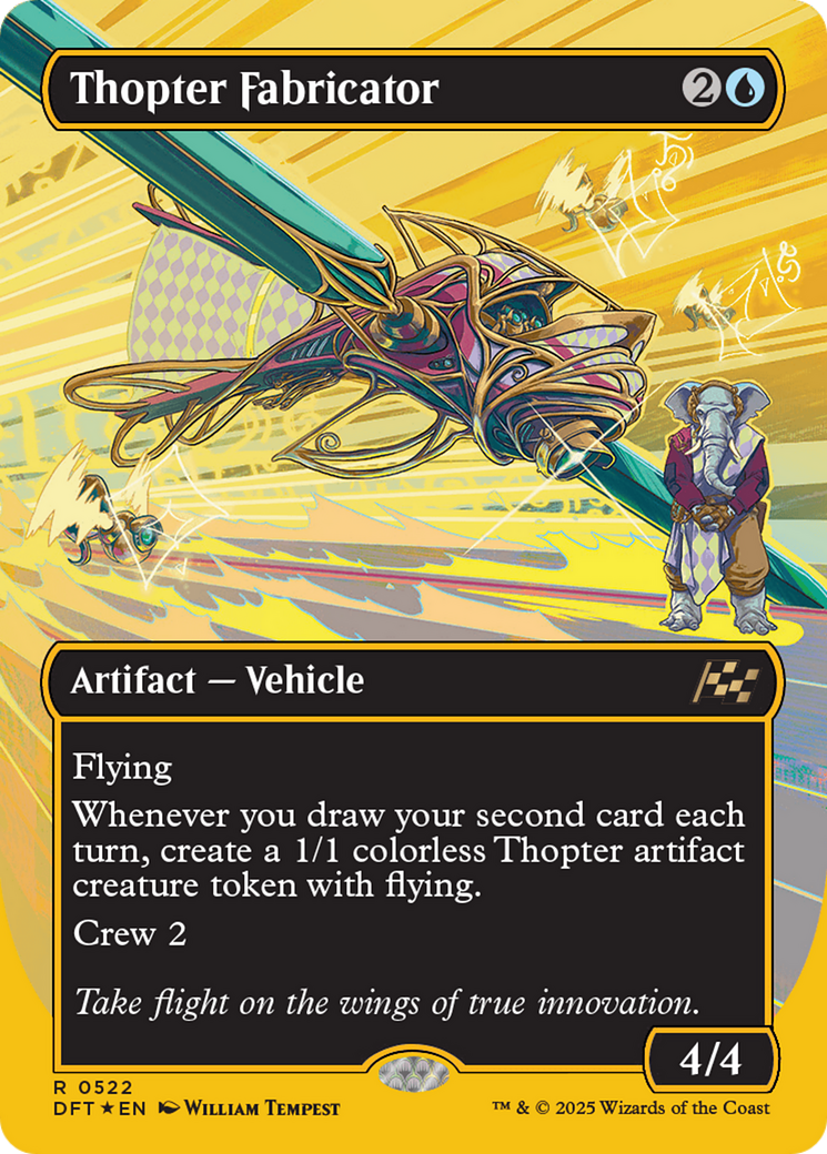 Thopter Fabricator (Borderless) (First-Place Foil) [Aetherdrift] MTG Single Magic: The Gathering | Red Claw Gaming