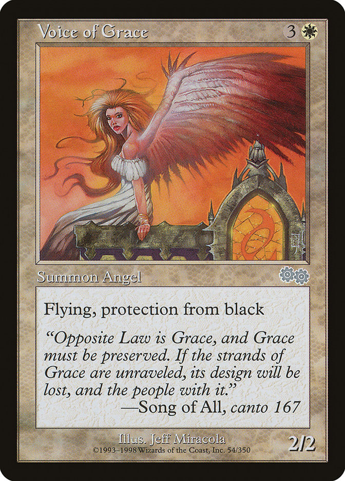 Voice of Grace [Urza's Saga] MTG Single Magic: The Gathering | Red Claw Gaming