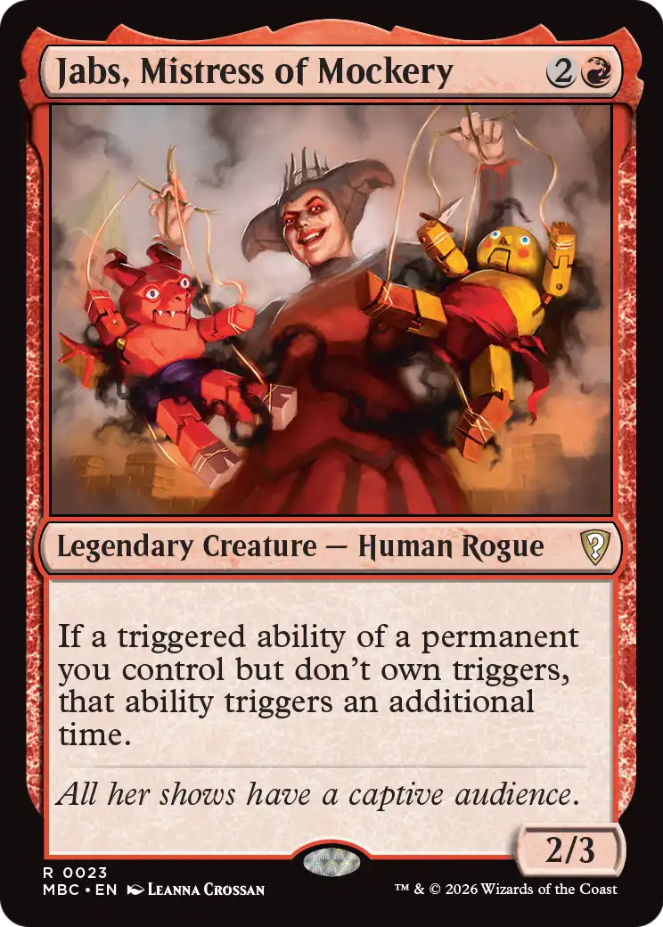 Jabs, Mistress of Mockery [Mystery Booster: Commander Edition] | Red Claw Gaming
