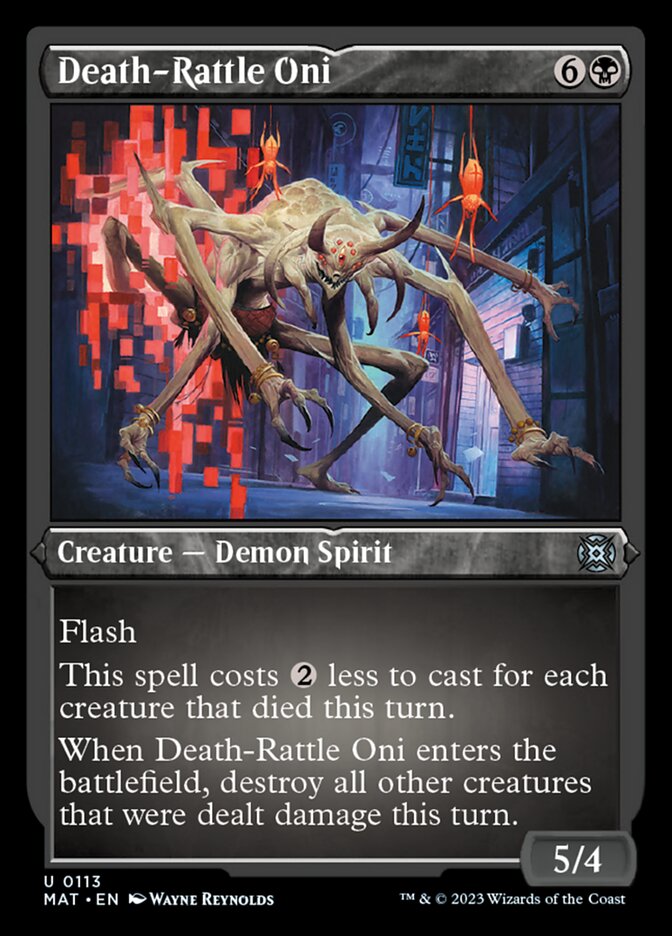 Death-Rattle Oni (Foil Etched) [March of the Machine: The Aftermath] MTG Single Magic: The Gathering | Red Claw Gaming