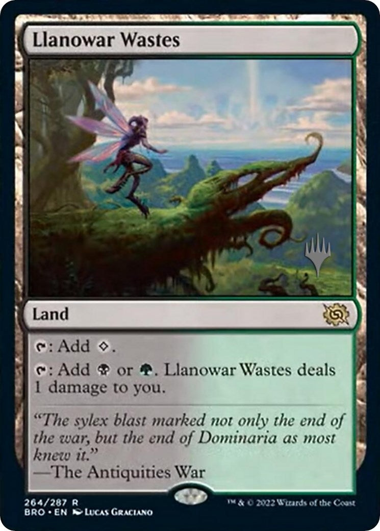Llanowar Wastes (Promo Pack) [The Brothers' War Promos] MTG Single Magic: The Gathering | Red Claw Gaming
