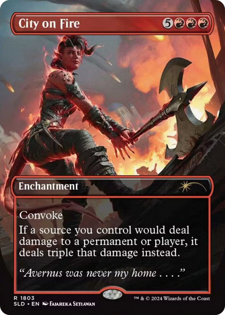 City on Fire (Rainbow Foil) [Secret Lair Drop Series] MTG Single Magic: The Gathering | Red Claw Gaming