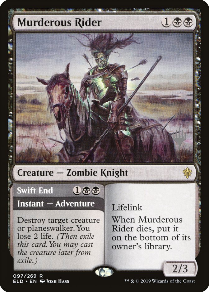 Murderous Rider // Swift End (Promo Pack) [Throne of Eldraine Promos] MTG Single Magic: The Gathering | Red Claw Gaming