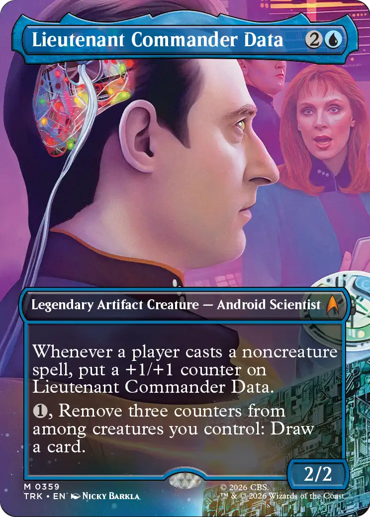 Lieutenant Commander Data (Borderless) [Star Trek] MTG Single Magic: The Gathering | Red Claw Gaming