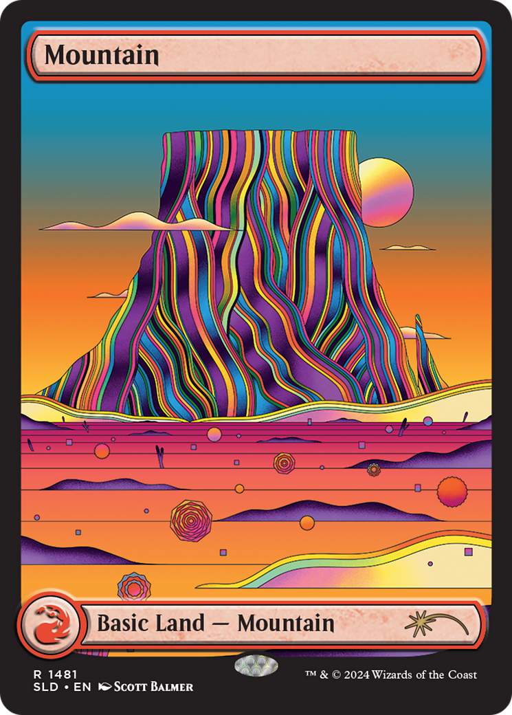 Mountain (1481) [Secret Lair Drop Series] MTG Single Magic: The Gathering | Red Claw Gaming