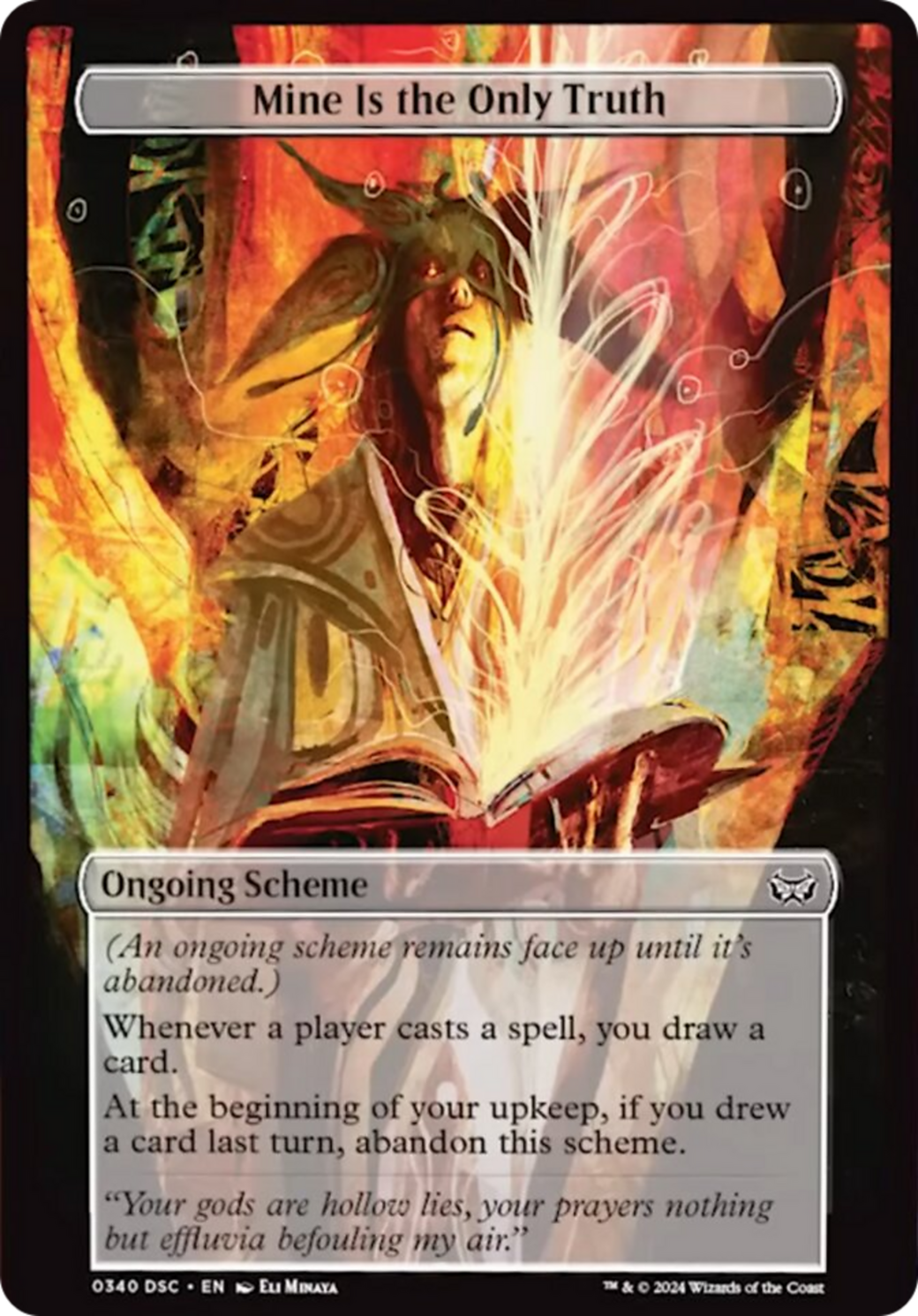 Mine Is The Only Truth (Full Art) [Duskmourn: Archenemy] MTG Single Magic: The Gathering | Red Claw Gaming