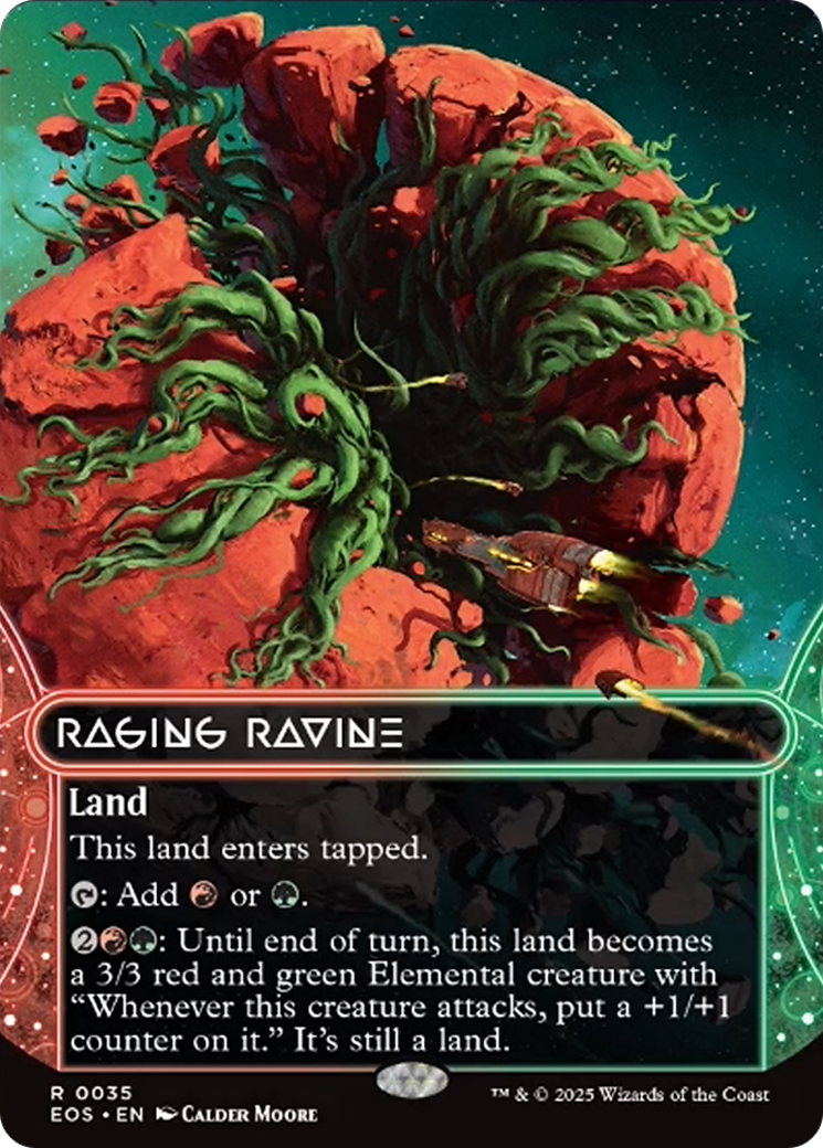Raging Ravine (0035) (Borderless) [Edge of Eternities: Stellar Sights] MTG Single Magic: The Gathering | Red Claw Gaming