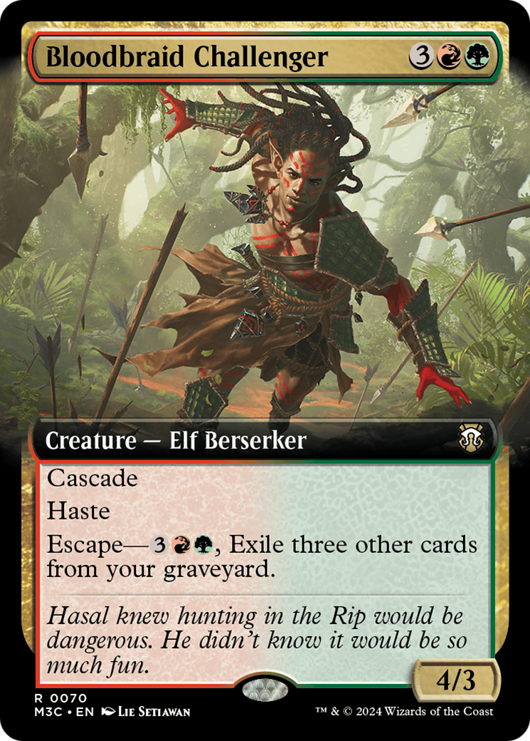 Bloodbraid Challenger (Extended Art) [Modern Horizons 3 Commander] MTG Single Magic: The Gathering | Red Claw Gaming