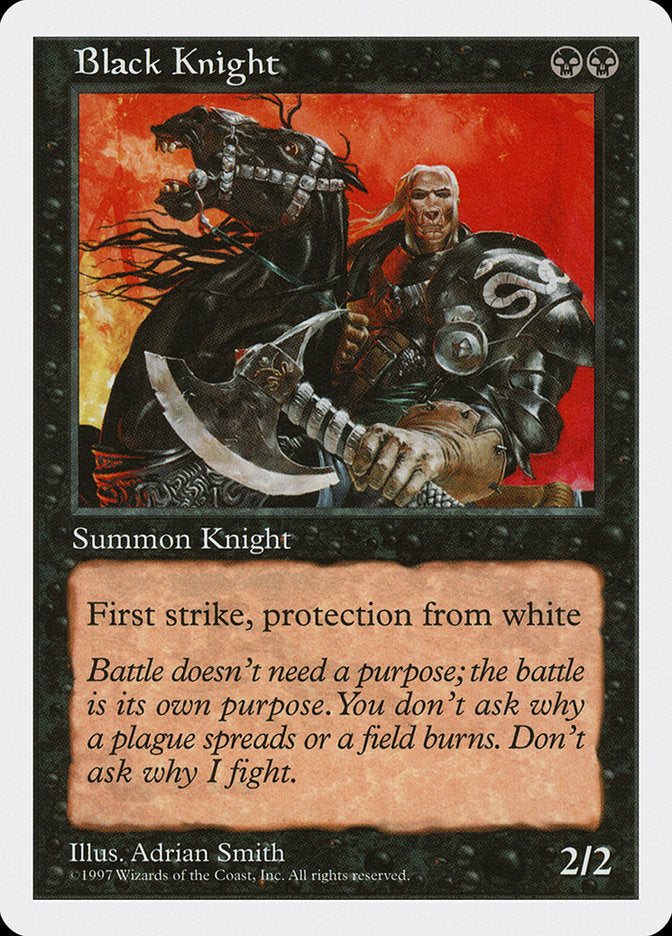 Black Knight [Fifth Edition] MTG Single Magic: The Gathering | Red Claw Gaming
