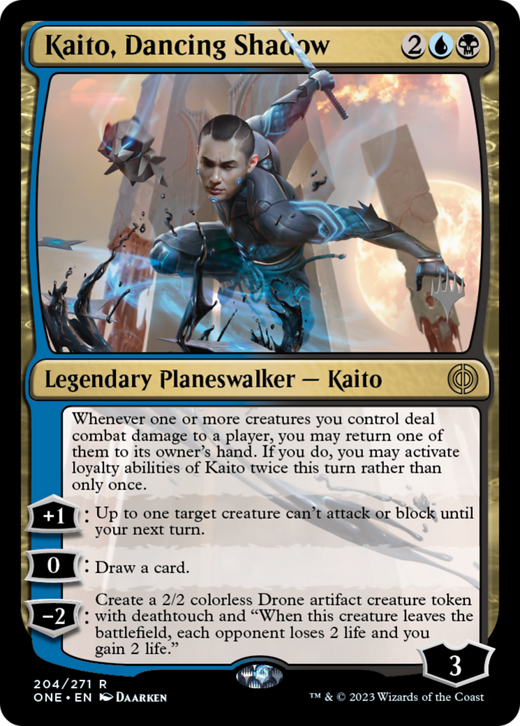 Kaito, Dancing Shadow (Promo Pack) [Phyrexia: All Will Be One Promos] MTG Single Magic: The Gathering | Red Claw Gaming