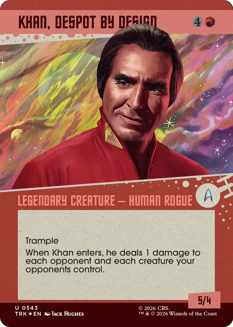 Khan, Despot by Design (Showcase) (Surge Foil) [Star Trek] | Red Claw Gaming