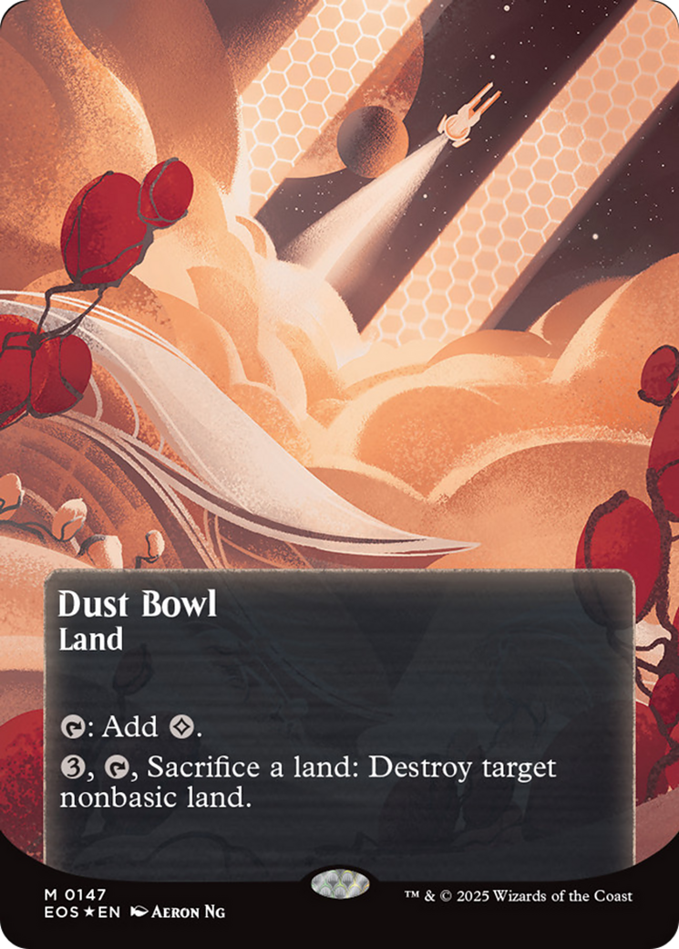 Dust Bowl (0057) (Borderless) (Galaxy Foil) [Edge of Eternities: Stellar Sights] MTG Single Magic: The Gathering | Red Claw Gaming