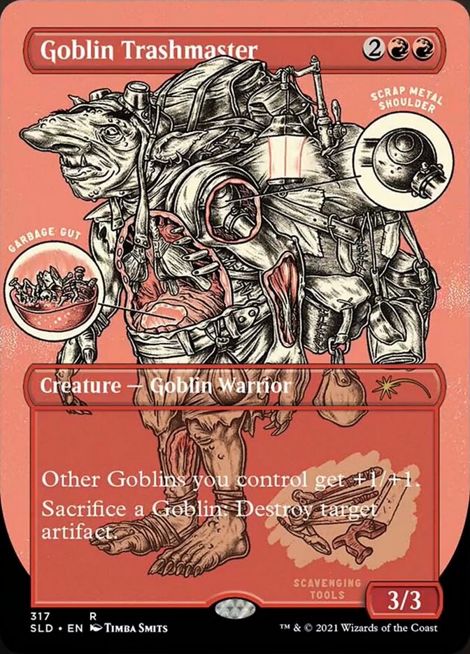 Goblin Trashmaster (Borderless Foil Etched) [Secret Lair Drop Series] MTG Single Magic: The Gathering | Red Claw Gaming