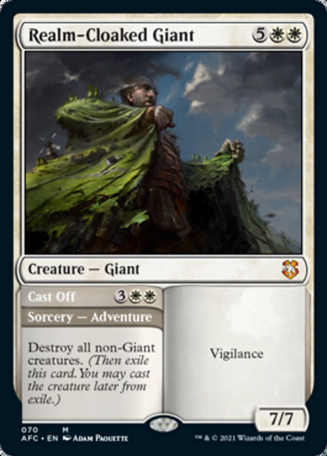 Realm-Cloaked Giant // Cast Off [Dungeons & Dragons: Adventures in the Forgotten Realms Commander] MTG Single Magic: The Gathering | Red Claw Gaming