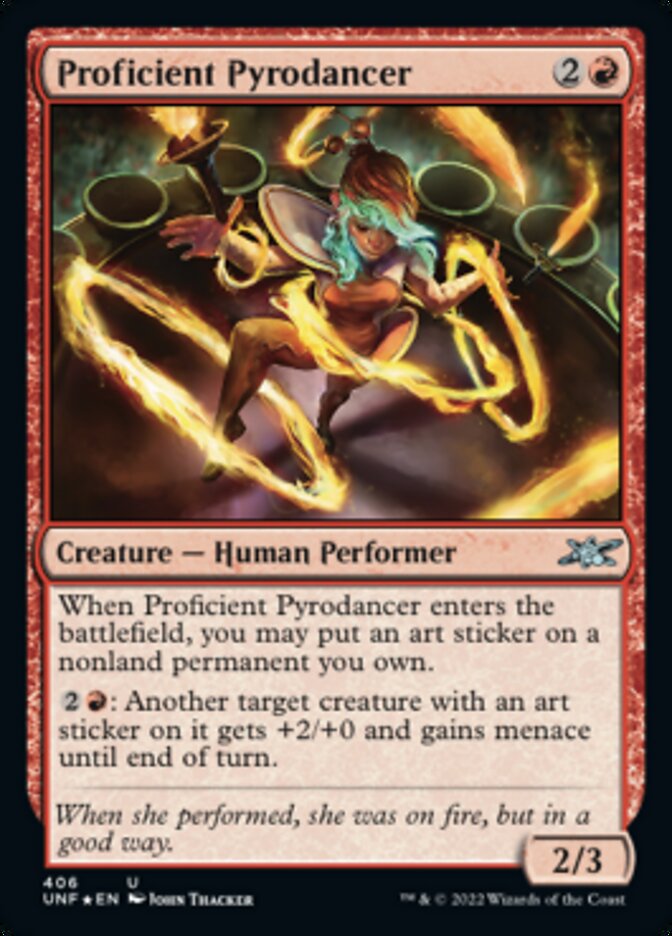 Proficient Pyrodancer (Galaxy Foil) [Unfinity] MTG Single Magic: The Gathering    | Red Claw Gaming