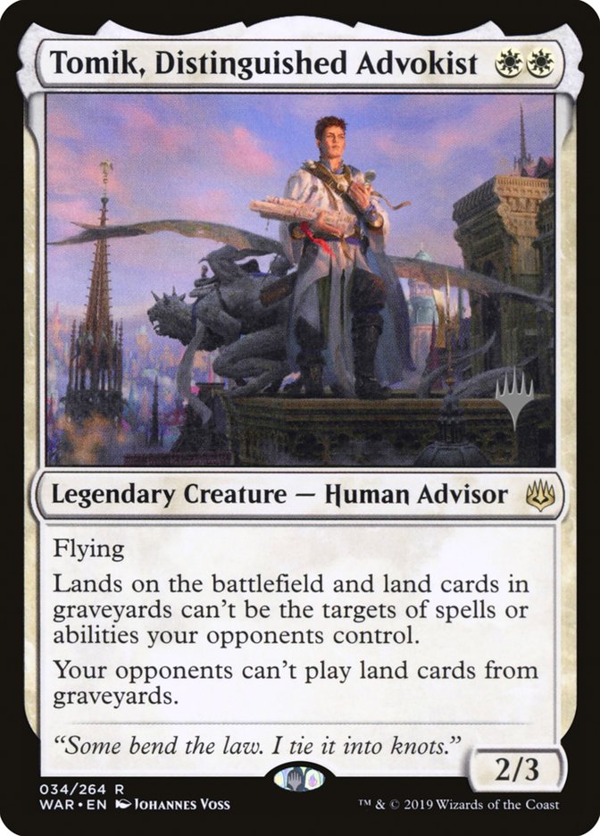 Tomik, Distinguished Advokist (Promo Pack) [War of the Spark Promos] MTG Single Magic: The Gathering | Red Claw Gaming