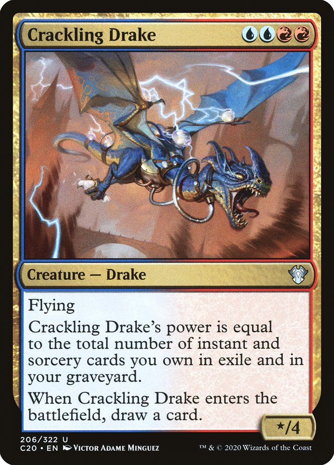 Crackling Drake [Commander 2020] MTG Single Magic: The Gathering | Red Claw Gaming