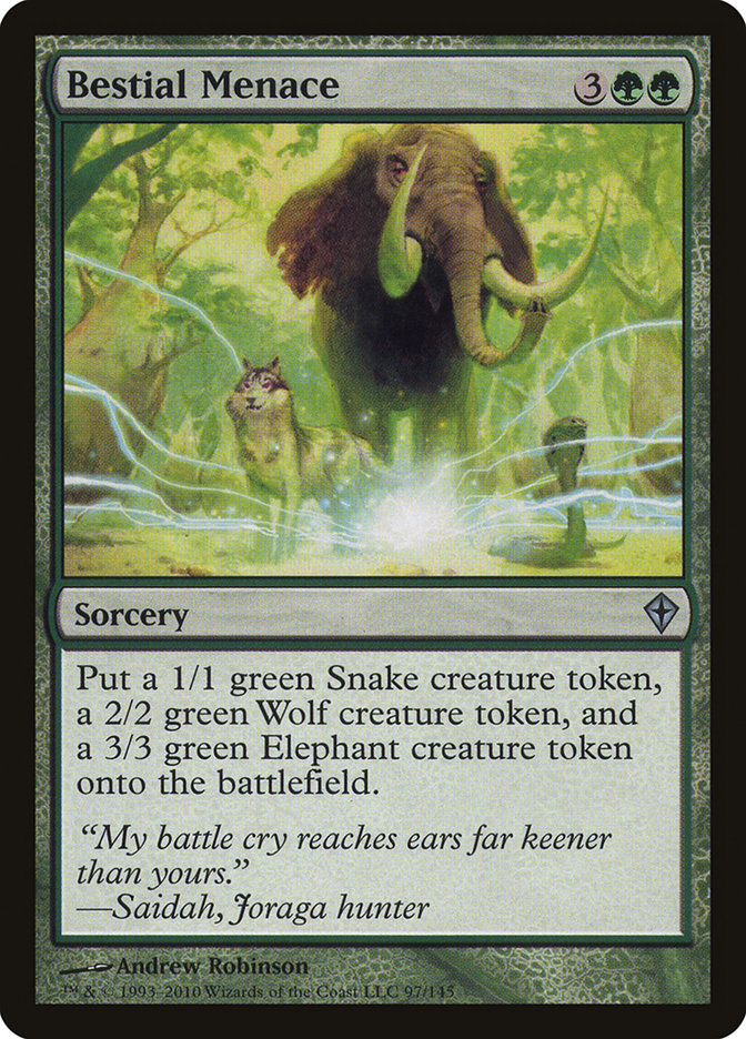 Bestial Menace [Worldwake] MTG Single Magic: The Gathering | Red Claw Gaming