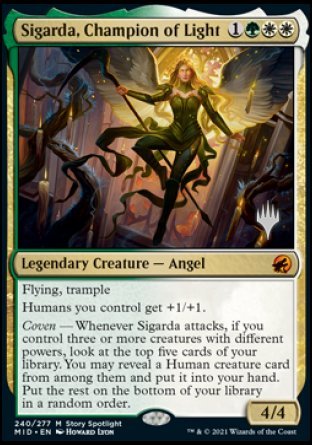 Sigarda, Champion of Light (Promo Pack) [Innistrad: Midnight Hunt Promos] MTG Single Magic: The Gathering | Red Claw Gaming