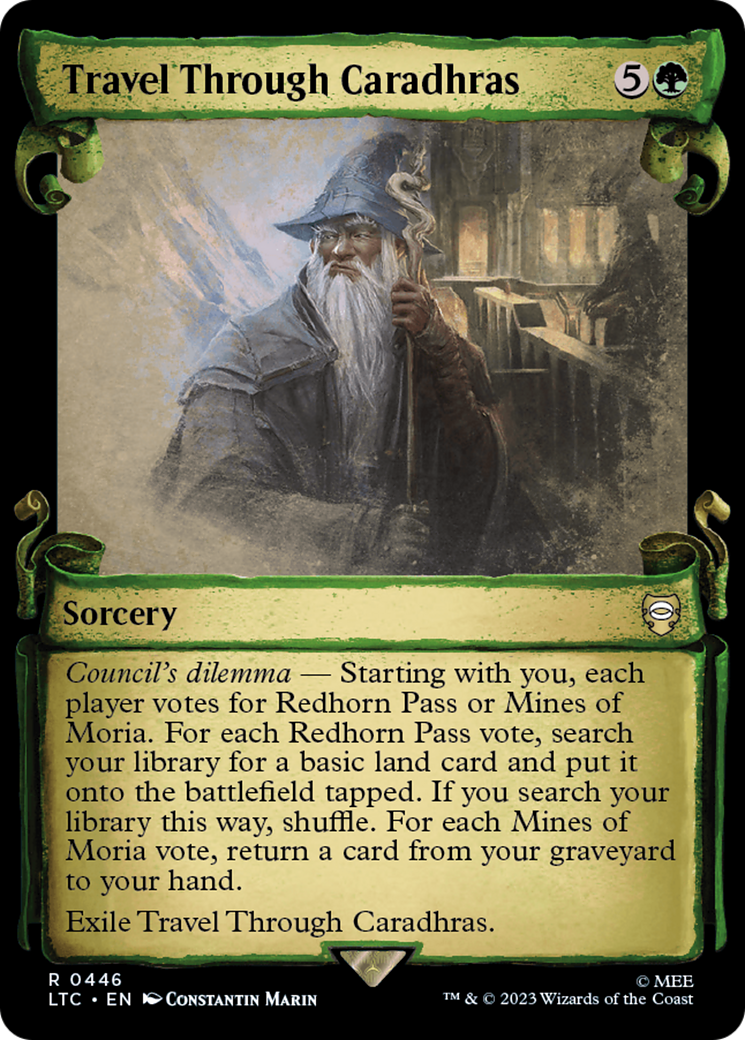 Travel Through Caradhras [The Lord of the Rings: Tales of Middle-Earth Commander Showcase Scrolls] MTG Single Magic: The Gathering | Red Claw Gaming