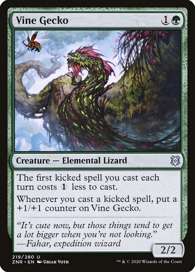 Vine Gecko [Zendikar Rising] MTG Single Magic: The Gathering | Red Claw Gaming