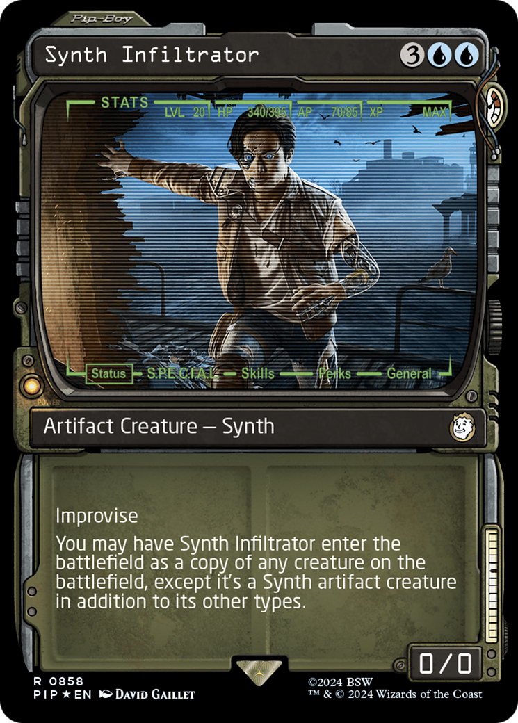 Synth Infiltrator (Showcase) (Surge Foil) [Fallout] MTG Single Magic: The Gathering | Red Claw Gaming