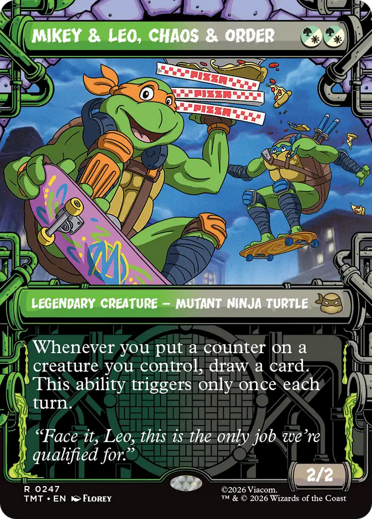 Mikey & Leo, Chaos & Order (Showcase) [Teenage Mutant Ninja Turtles] MTG Single Magic: The Gathering | Red Claw Gaming