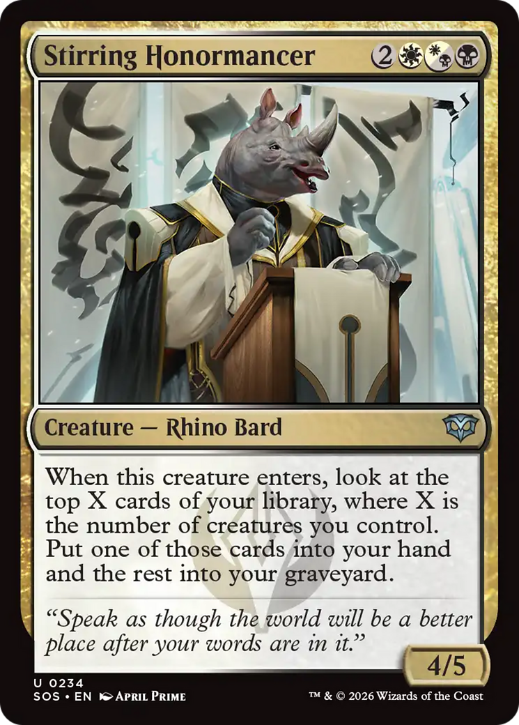 Stirring Honormancer [Secrets of Strixhaven] MTG Single Magic: The Gathering | Red Claw Gaming