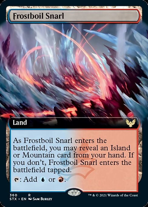 Frostboil Snarl (Extended Art) [Strixhaven: School of Mages] MTG Single Magic: The Gathering | Red Claw Gaming