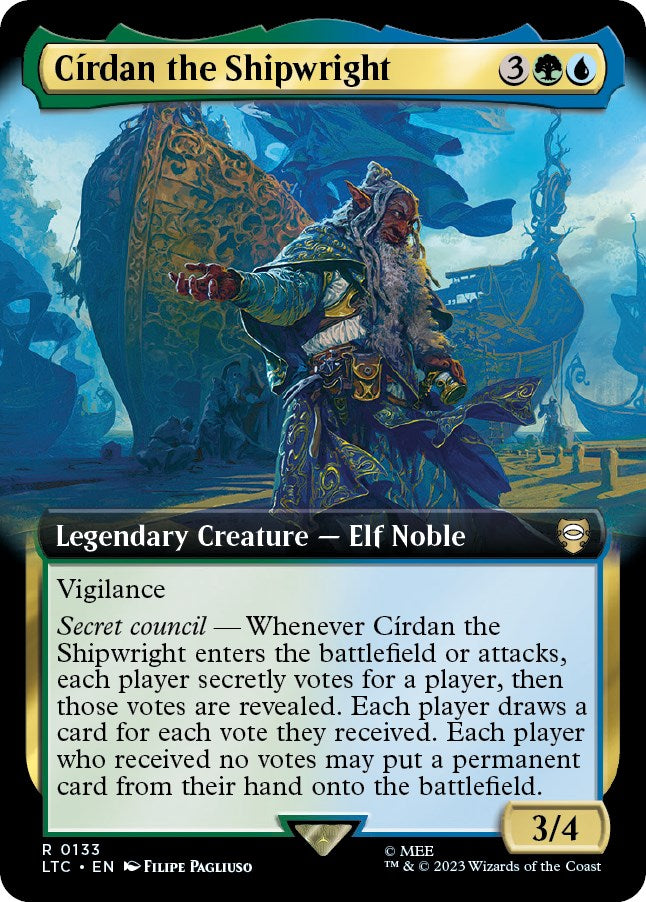 Cirdan the Shipwright (Extended Art) [The Lord of the Rings: Tales of Middle-Earth Commander] MTG Single Magic: The Gathering | Red Claw Gaming
