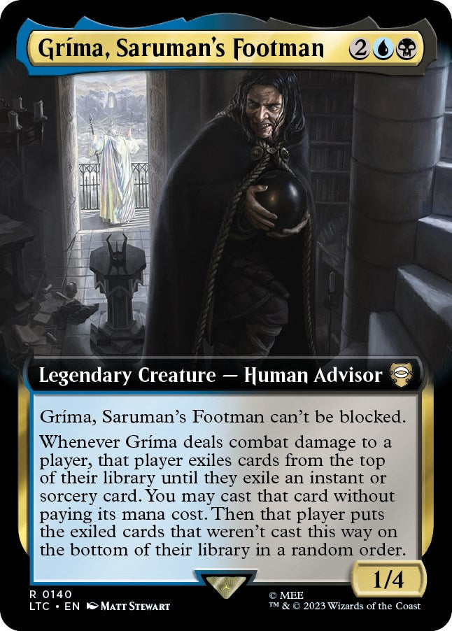 Grima, Saruman's Footman (Extended Art) [The Lord of the Rings: Tales of Middle-Earth Commander] MTG Single Magic: The Gathering | Red Claw Gaming