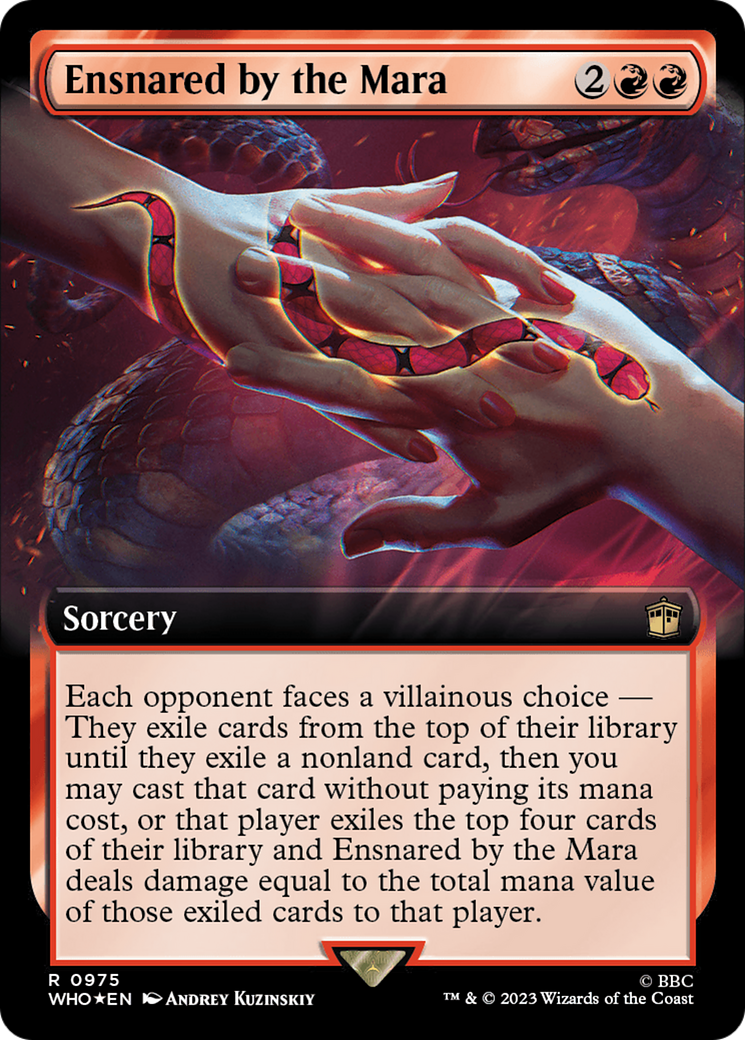 Ensnared by the Mara (Extended Art) (Surge Foil) [Doctor Who] MTG Single Magic: The Gathering | Red Claw Gaming