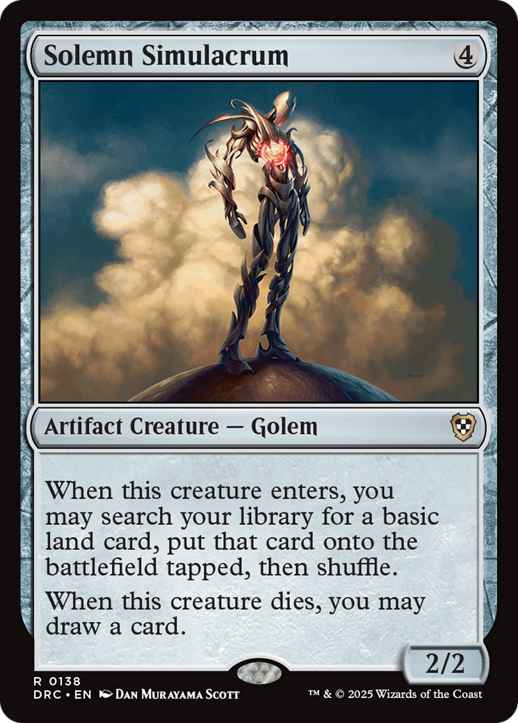 Solemn Simulacrum [Aetherdrift Commander] MTG Single Magic: The Gathering | Red Claw Gaming