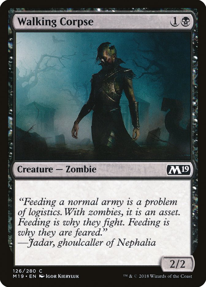 Walking Corpse [Core Set 2019] MTG Single Magic: The Gathering | Red Claw Gaming