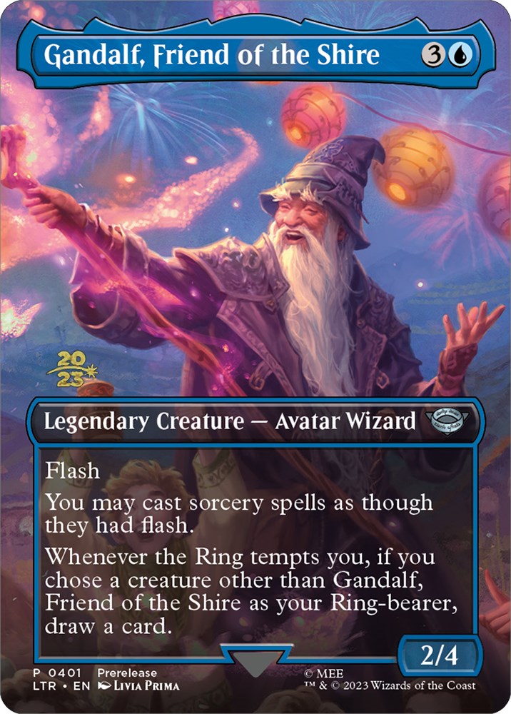 Gandalf, Friend of the Shire [The Lord of the Rings: Tales of Middle-Earth Prerelease Promos] MTG Single Magic: The Gathering | Red Claw Gaming
