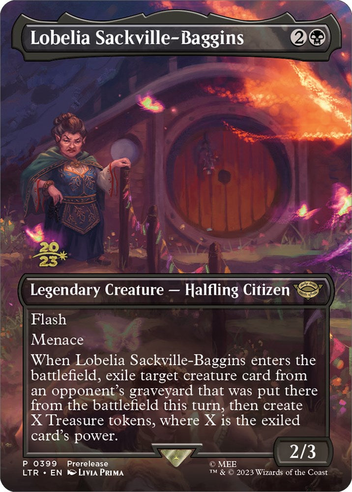 Lobelia Sackville-Baggins (399) [The Lord of the Rings: Tales of Middle-Earth Prerelease Promos] MTG Single Magic: The Gathering | Red Claw Gaming