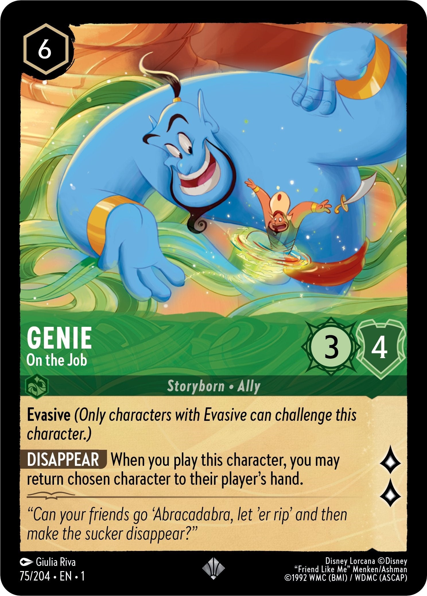 Genie - On the Job (75/204) [The First Chapter] Lorcana Single Disney | Red Claw Gaming