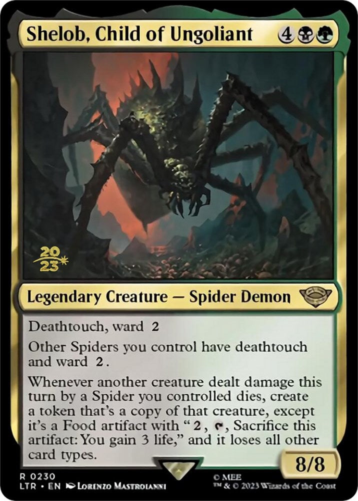 Shelob, Child of Ungoliant [The Lord of the Rings: Tales of Middle-Earth Prerelease Promos] MTG Single Magic: The Gathering | Red Claw Gaming