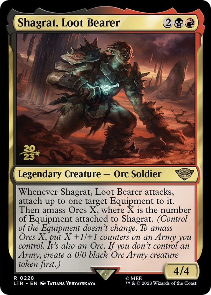 Shagrat, Loot Bearer [The Lord of the Rings: Tales of Middle-Earth Prerelease Promos] MTG Single Magic: The Gathering | Red Claw Gaming